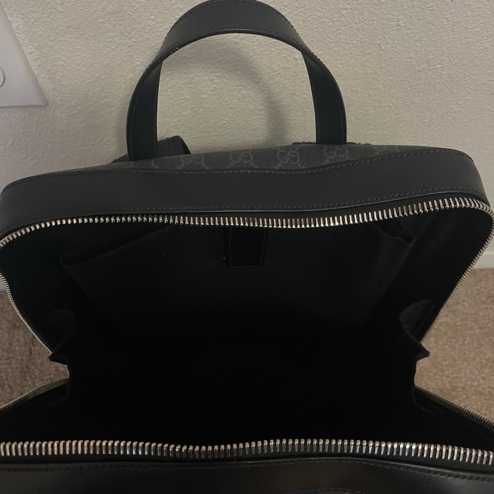 Gucci Men's Gray and Red Backpack - Picture 5 of 7